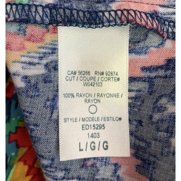 Ella Moss Size L Colorful Vibrant Geometric Mini Shift Dress - Picture 10 of 11